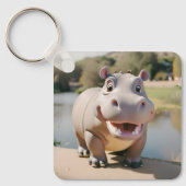 旅行用ヒッポキープサケ |パーソナライズされた節 キーホルダー (正面)