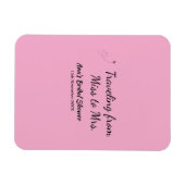 旅行用ブライズシャワーのネームカードの例：ミス（旧姓）シム → ミセス（姓）シム マグネット (横)