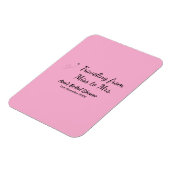 旅行用ブライズシャワーのネームカードの例：ミス（旧姓）シム → ミセス（姓）シム マグネット (左側)