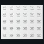 旅行用ブライズシャワーのネームカードの例：ミス（旧姓）シム → ミセス（姓）シム ラッピングペーパー<br><div class="desc">デザイン</div>