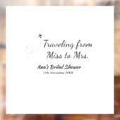 旅行用ブライズシャワーのネームカードの日付をミスからミセス・シムに変更 ウィンドウサイン (シート2)