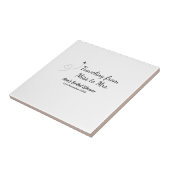 旅行用ブライズシャワーのネームカードの日付をミスからミセス・シムに変更 タイル (側面)