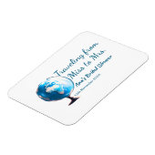 旅行用ブライズシャワーの名前に日付をミスからミセス・シムに変更 マグネット (左側)