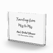 旅行用ブライズシャワーの名前に日付を追加してミスからミセスへ変更 フォトブロック (右)