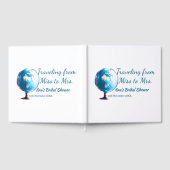 旅行用ブライズシャワーの名札 日付をミスからミセスシムに変更 ゲストブック (全面)