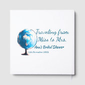 旅行用ブライズシャワーの名札 日付をミスからミセスシムに変更 ゲストブック (裏面)