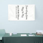 旅行用ブライズシャワー　名前と日付　ミス　トゥ　ミセス　シム 横断幕 (トレードショー)