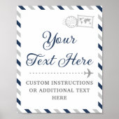 旅行用航空機ベビーブライダルシャワー結婚 ポスター (正面)