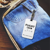 旅行用航空機乗務員とハート休暇 ラゲッジタグ