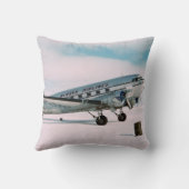 旅行睡眠の繰り返しのヴィンテージの飛行機のwanderlust クッション (裏面)