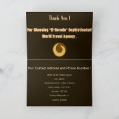 旅行社パーソナライズされたの感謝の折り畳み… サンキューカード (内部)