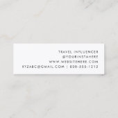 旅行社会的な媒体の金ゴールドの世界地図 スキニー名刺 (裏面)