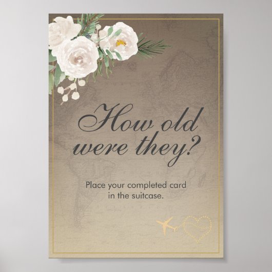 旅行素朴テーマブライダルシャワーパーティーポスター ポスター (正面)