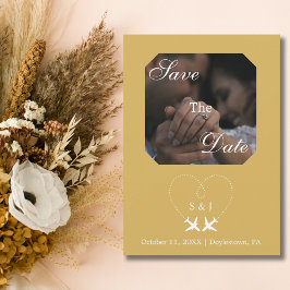 旅行結婚の飛行機のハートモダンを保存 招待状