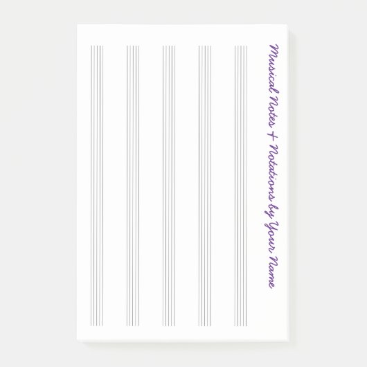 旅行者およびミュージシャンNのための空白のな楽譜 ポストイット (正面)