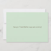 旅行者が少ない道はよりよい日待っています サンキューカード (裏面)