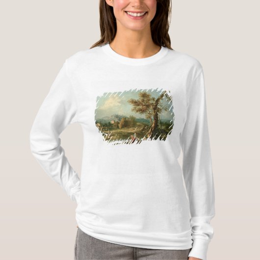 旅行者とのItalianateの川の景色 Tシャツ (正面)