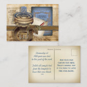 旅行者の小型郵便はがきの名刺 名刺 (正面/裏面)