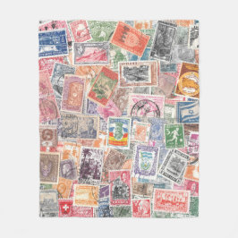 旅行者の愛好家のためのスタンプ収集ブランケット フリースブランケット
