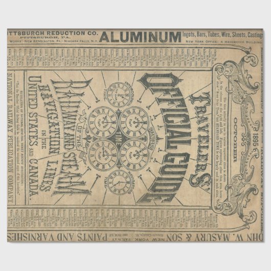 旅行者公式ガイド60ld Decoupageポスター ラッピングペーパー (フラット)