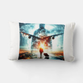 旅行者及び空港の二重暴露 ランバークッション (裏面)