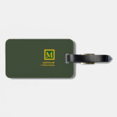 旅行者向け緑/黄色モノグラム ラゲッジタグ (裏面横)