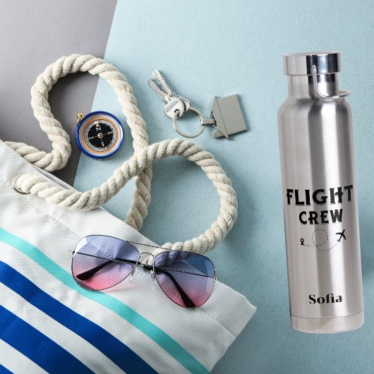 旅行航空機乗務員の空飛んでいる飛モダン休暇 ウォーターボトル