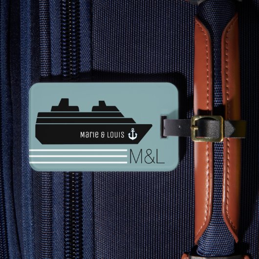 旅行船のクルージング パーソナライズされた ラゲッジタグ (正面インサイチュ4)