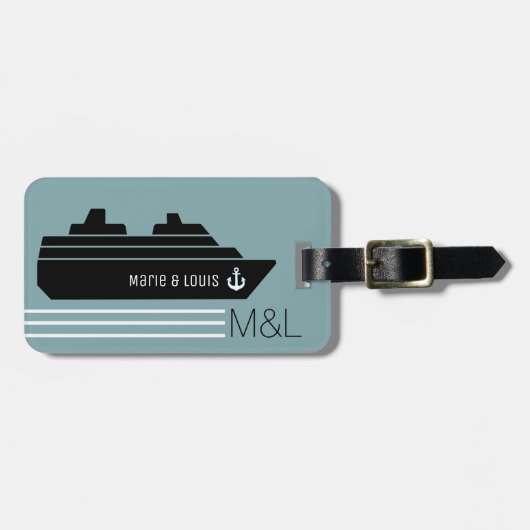 旅行船のクルージング パーソナライズされた ラゲッジタグ (正面横)