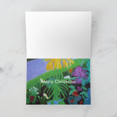 旅行花の芸術のクリスマスカード シーズンカード (内部)