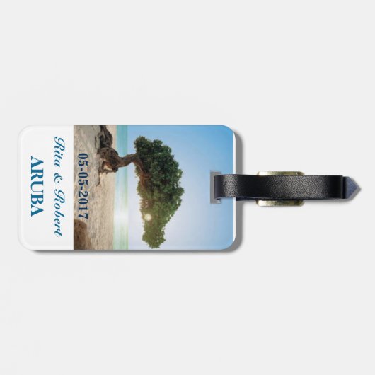 旅行荷物のラベルのコレクションかDiviの木アルバ ラゲッジタグ (裏面横)