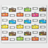 旅行荷物をテーマにした包装紙 ラッピングペーパー (フラット)