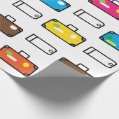 旅行荷物をテーマにした包装紙 ラッピングペーパー (角)