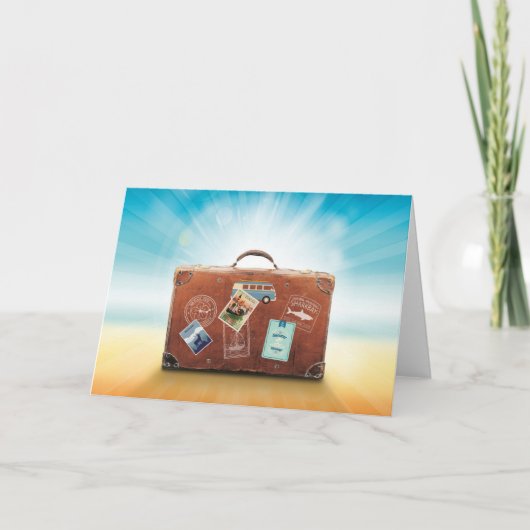 旅行荷物、ヴィンテージイタリアのステッカー カード (正面)