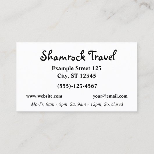 旅行虫-女性虫の飛行機-旅行会社 名刺 (裏面)