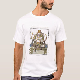 「旅行補助のIndesとlaからのShivaの面、 Tシャツ