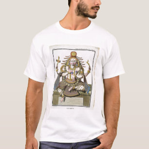 「旅行補助のIndesとlaからのShivaの面、 Tシャツ