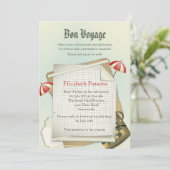 旅行計画退職パーティの招待状 招待状 (スタンド正面)