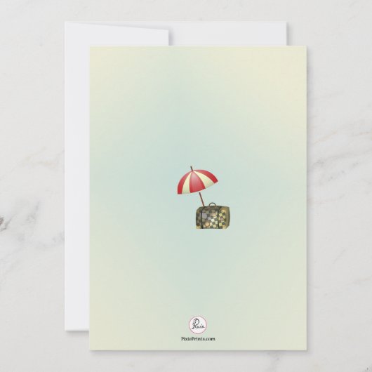 旅行計画退職パーティの招待状 招待状 (裏面)