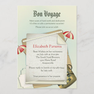 旅行計画退職パーティの招待状 招待状