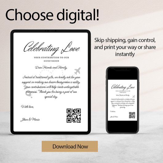 旅行資金リクエストQRコード ハネムーンファンド 招待状