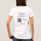旅行資金 休暇 新婚旅行 寄付 名前を追加  Tシャツ (裏面)