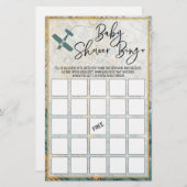 旅行赤ちゃんシャワービンゴカード赤ちゃんシャワーパーティー (正面/裏面)