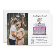 旅行赤ちゃんシャワーピンク紫のスーツケース