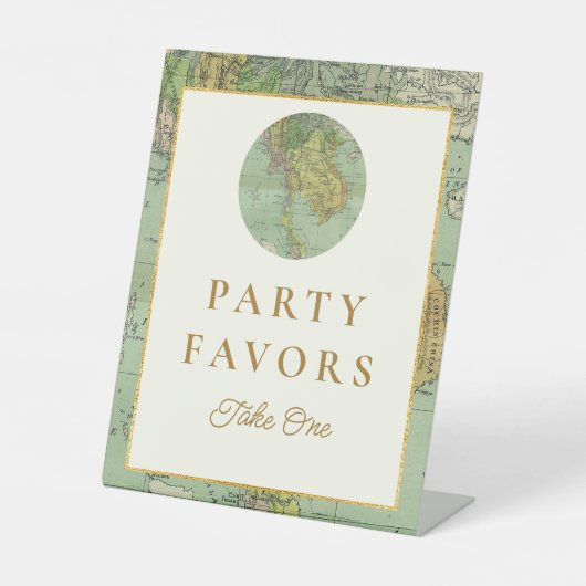 旅行赤ちゃんシャワー党はテーブルの看板を好む 台座サイン (正面)