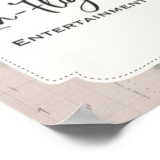 旅行赤ちゃんシャワー機内エンターテイメント標識 ポスター (角)