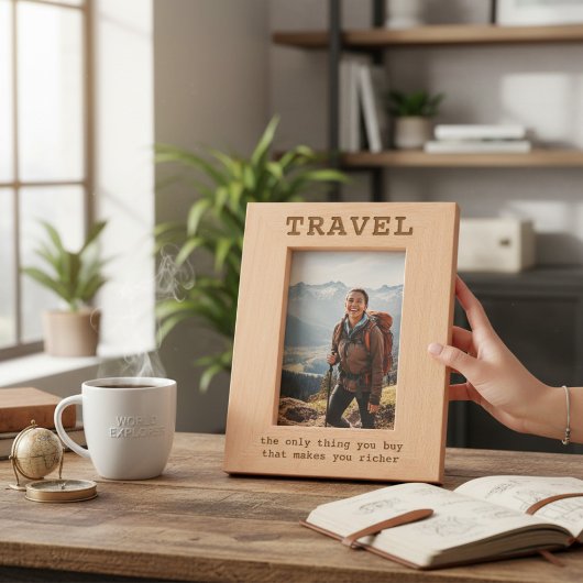 旅行辞典定義タイポグラフィ レーザー彫刻フレーム