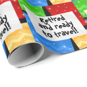 旅行退職したの準備ができて、退職おもしろいする ラッピングペーパー (ロールコーナー)