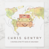 旅行退職パーティーワインラベル ワインラベル (シングルラベル)