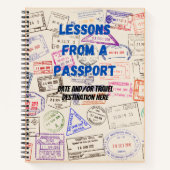 旅行雑誌、休暇の思い出、スクラップブック ノートブック (正面)